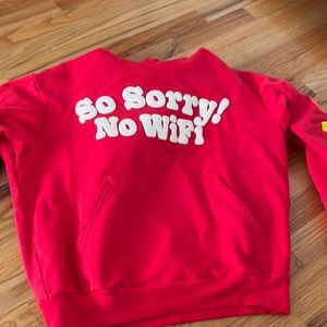 womens oversized mad happy hoodie